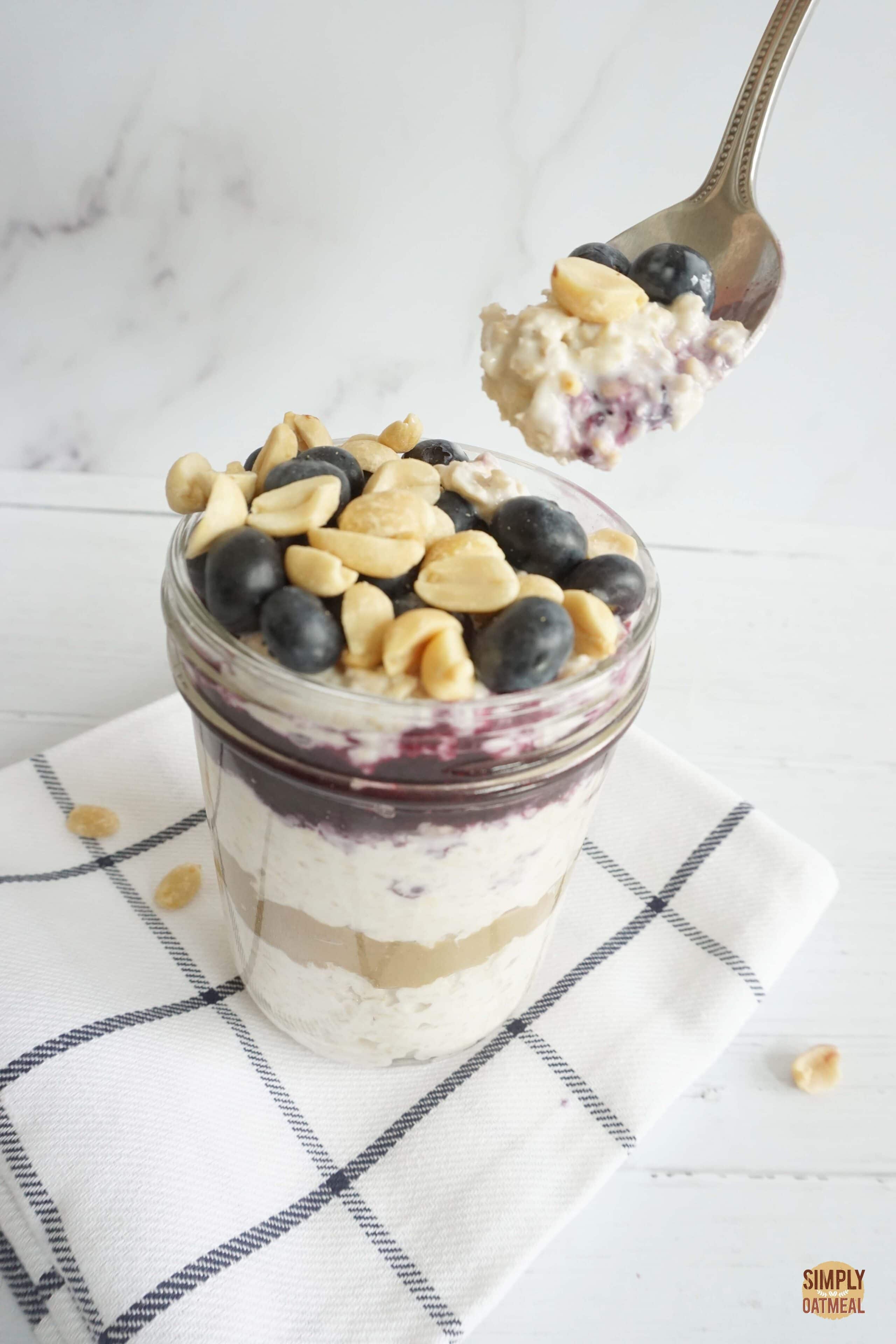Meal Prep Made Easy: Dreamy Blueberry Peanut Butter Overnight Oats